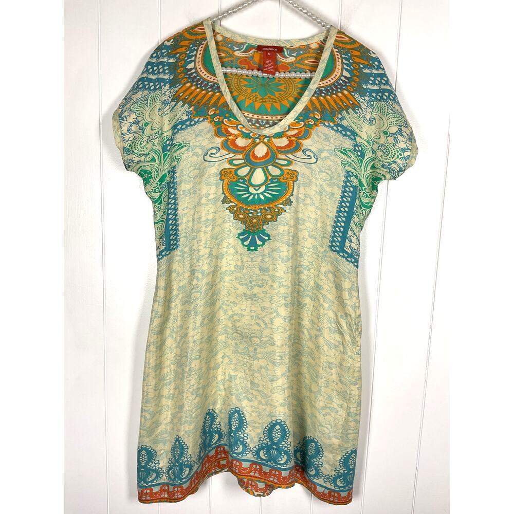 Sundance Women's 100% Silk V Neck Mini Slip Dress Size Medium